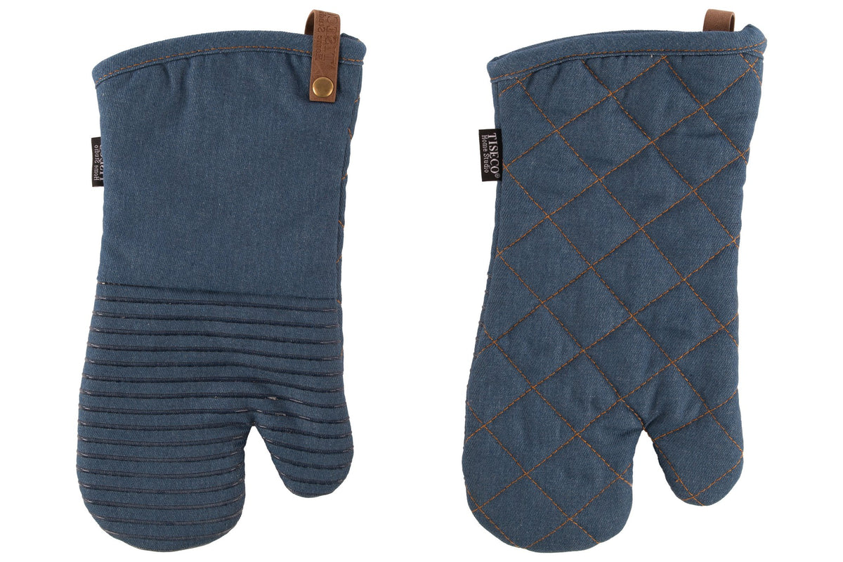 Oven mitt indigo - 33x17 cm, donkerblauw
