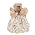 Kerstdecoratie Beer 25 cm Beige Goudkleurig Kunststof