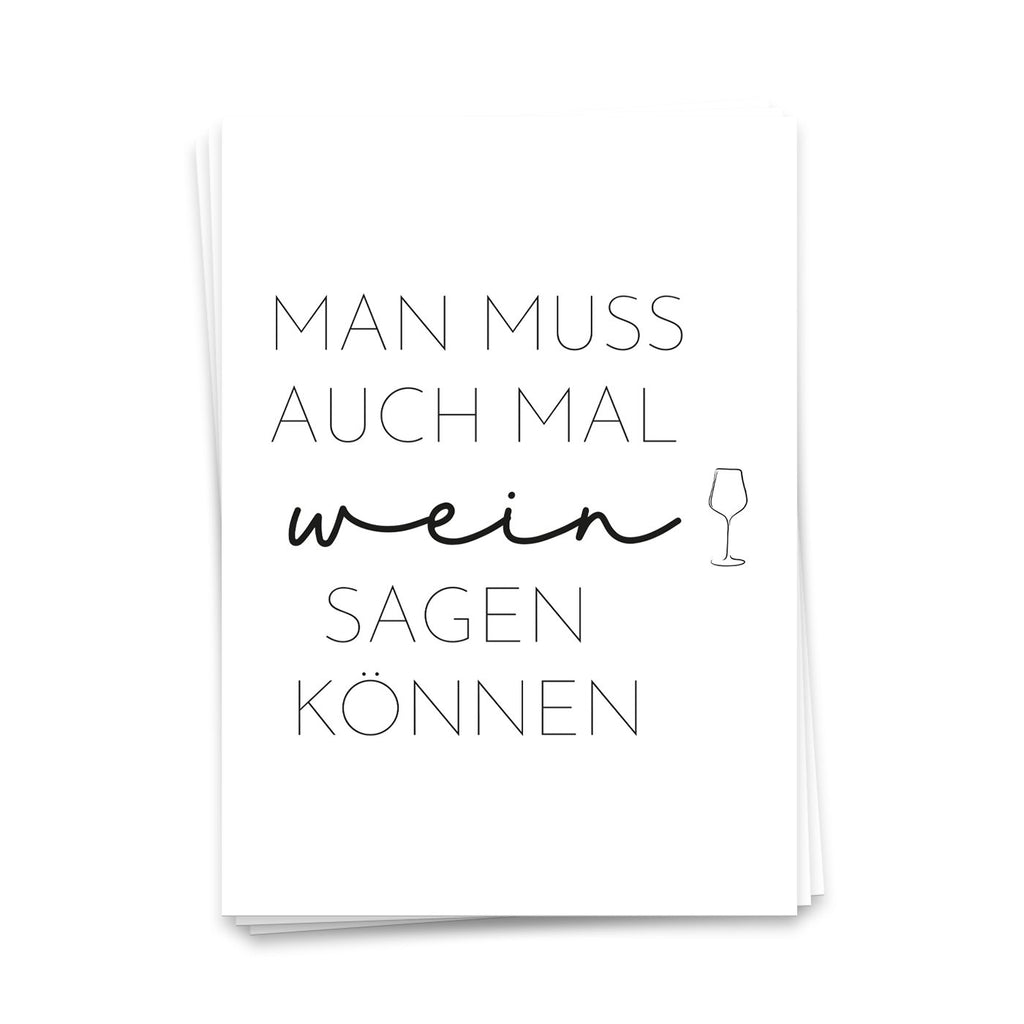 Je moet ook wijn kunnen zeggen - ansichtkaart 10 set