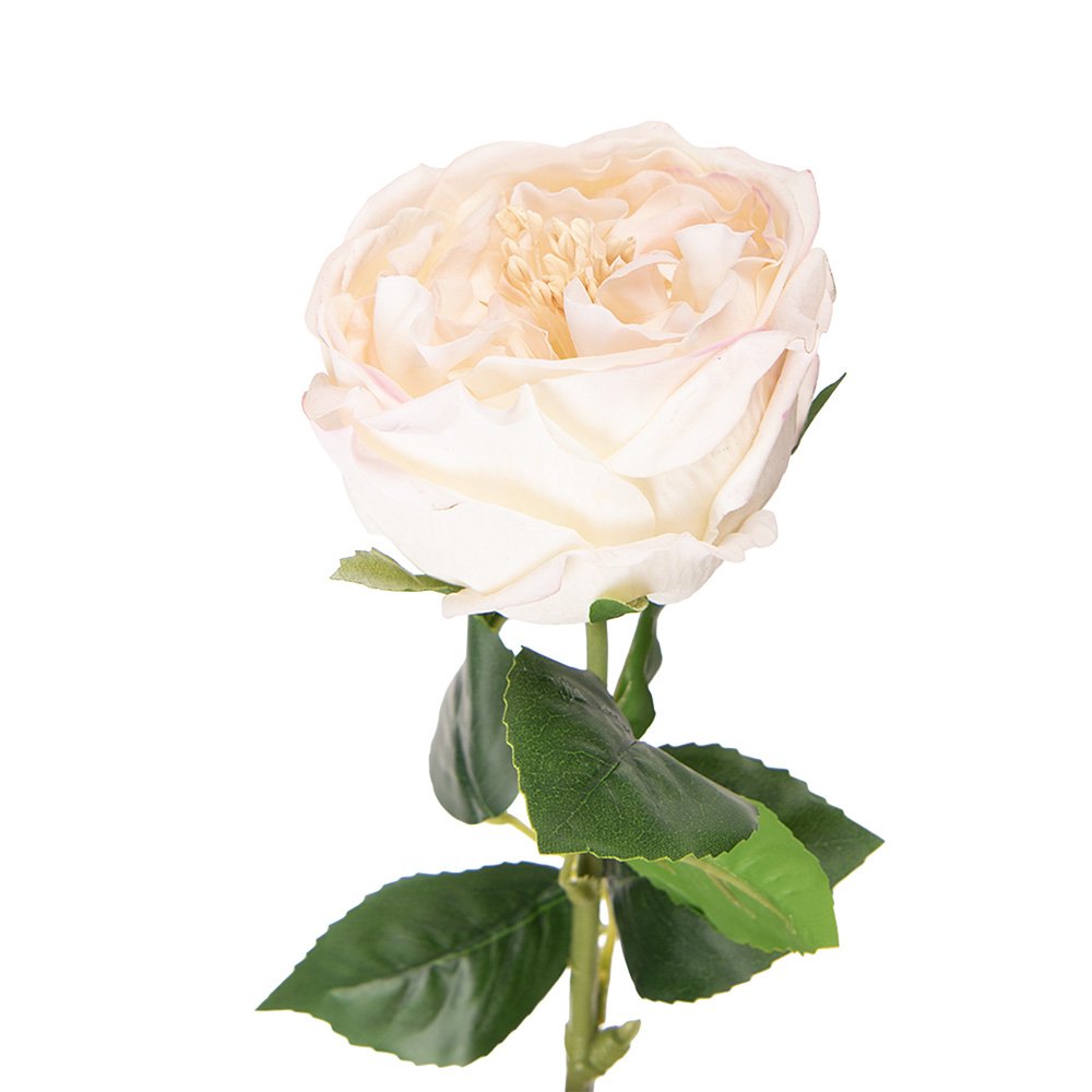 Kunstbloem Roos 43 cm Wit Kunststof