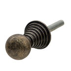 Deurknop set van 4 Ø 2 cm bruin ijzer Meubelknop
