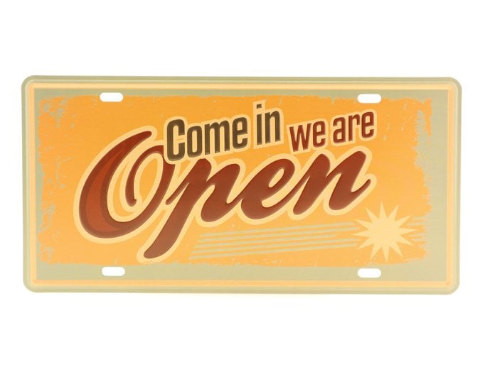Open Retro Wandbord 15x30