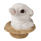 Decoratie schaap 12x12x12 cm