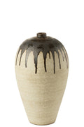 J-Line vaas Lombok - keramiek - beige/bruin - small - 56 cm hoog