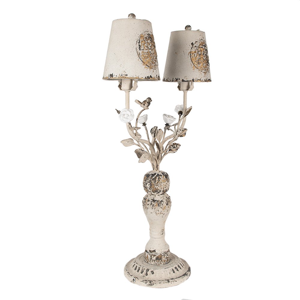 Tafellamp 39x21x74 cm Beige Bruin IJzer Bureaulamp