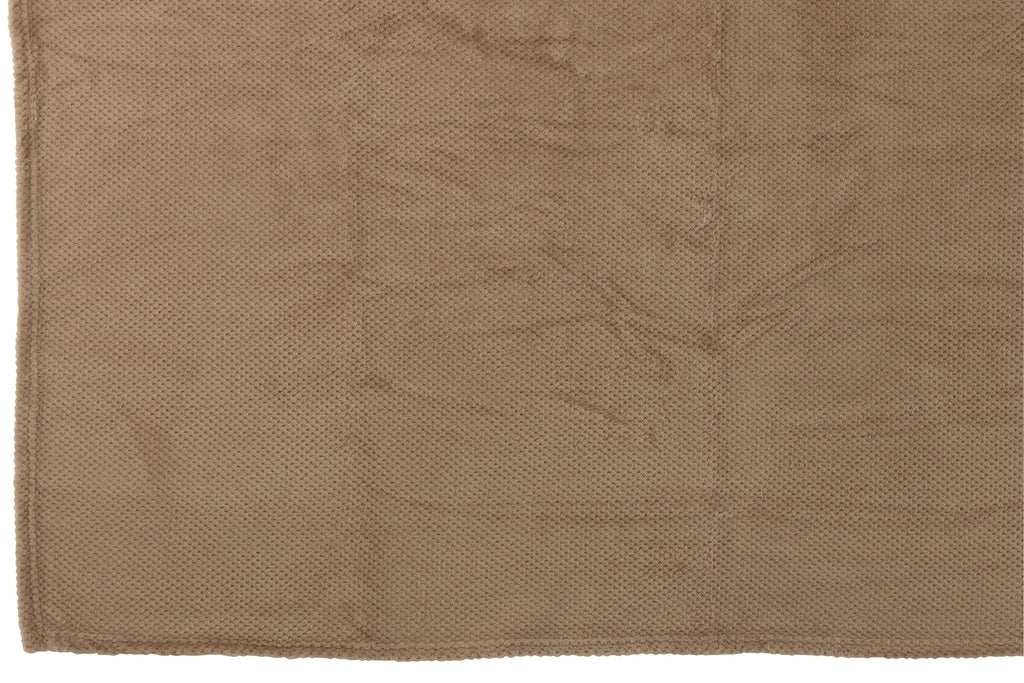 J-Line deken Snuggle - polyester - beige