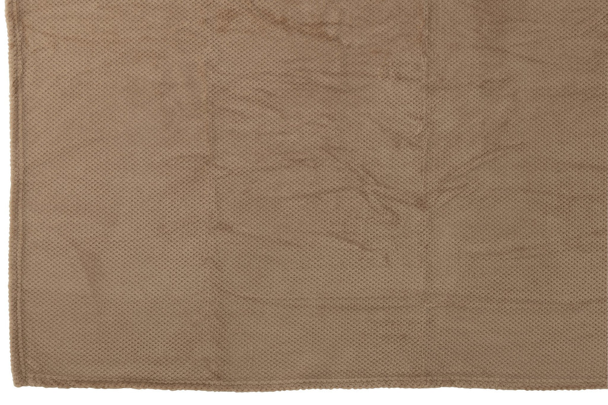 J-Line deken Snuggle - polyester - beige