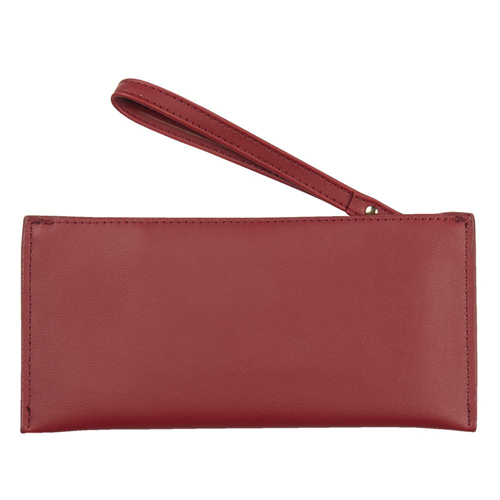 Portemonnee 21x10 cm Rood Kunstleer