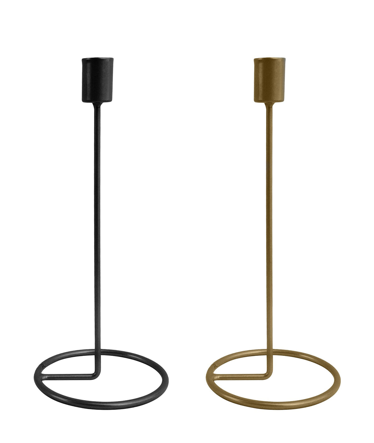Metalen kaarsenstandaard 26cm zwart