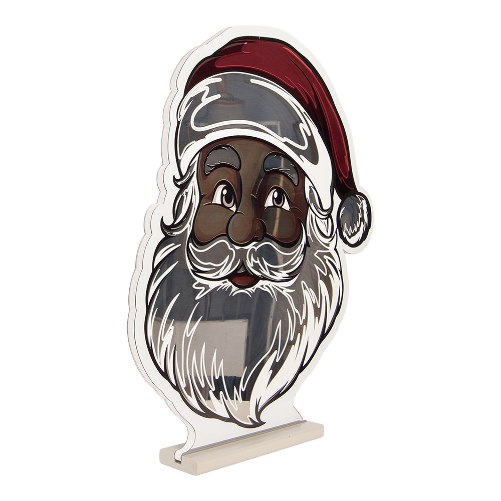 Kerst Infinity Spiegel Lamp Kerstman 48x8x57 cm Rood Kunststof
