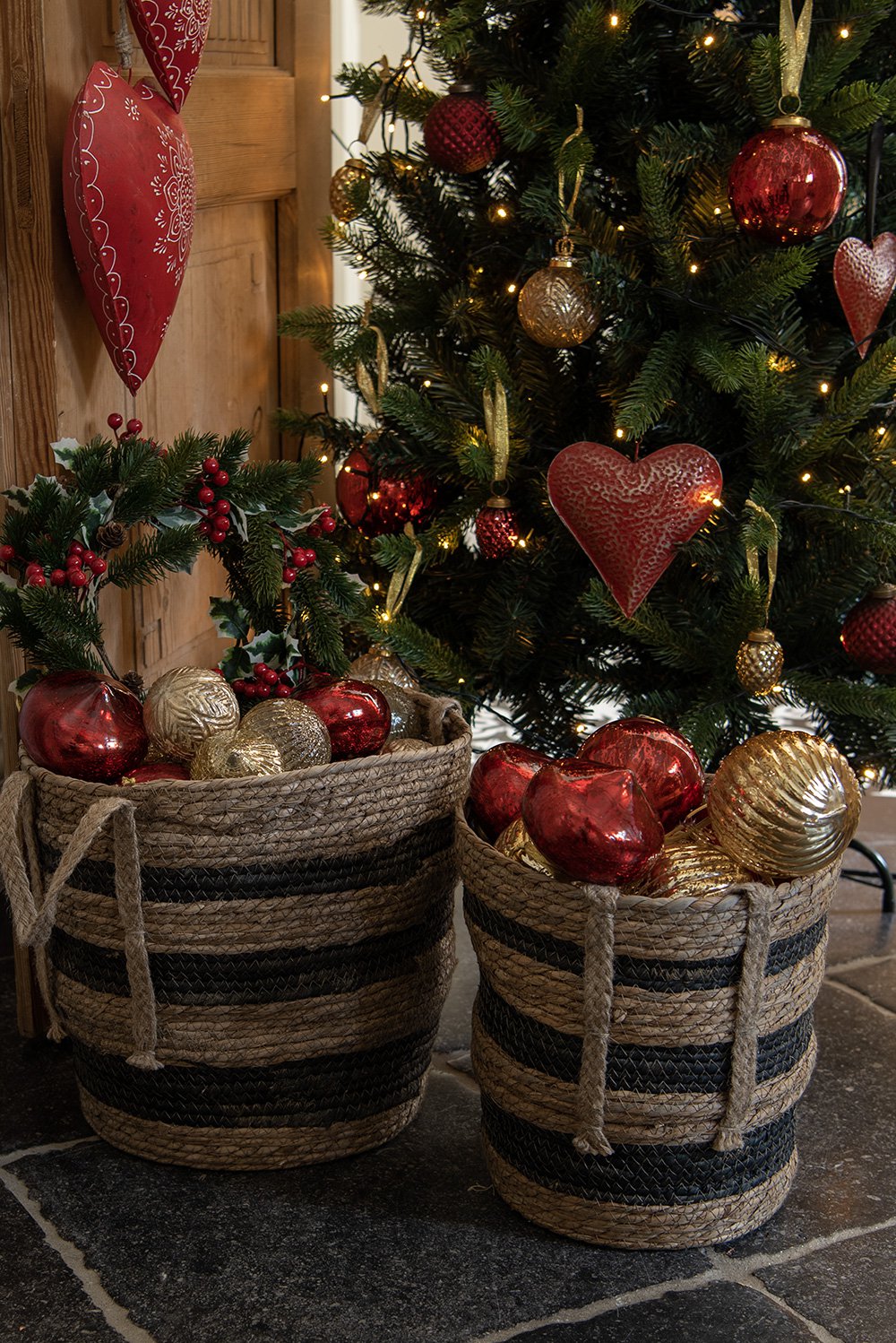 Kerstbal Ø 7 cm Goudkleurig Glas Kerstdecoratie