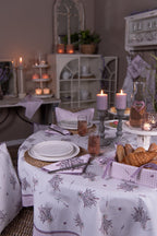 Theedoek 50x70 cm Paars Wit Katoen Lavendel Keukenhanddoek