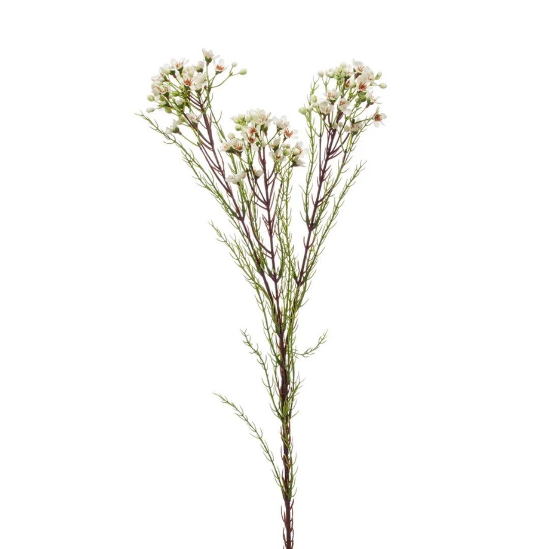 Wash kunstmatige bloemspray x3 78cm crème