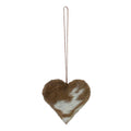 Hangdecoratie naturel hart medium 10cm
