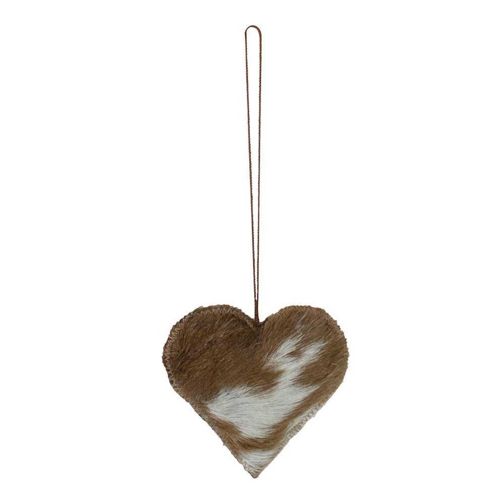 Hangdecoratie naturel hart medium 10cm