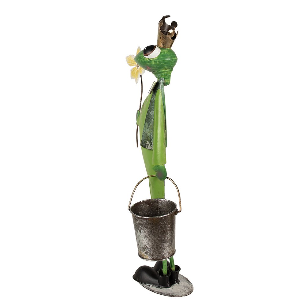 Decoratie Beeld Kikker 67 cm Groen Metaal