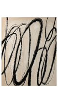 J-Line schilderij Ringen - hout - bruin