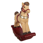 Kerstdecoratie Beeld Hobbelpaard 42x14x41 cm Bruin Keramisch materiaal