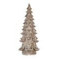 Decoratie Kerstboom 14x14x30 cm Bruin Kunststof