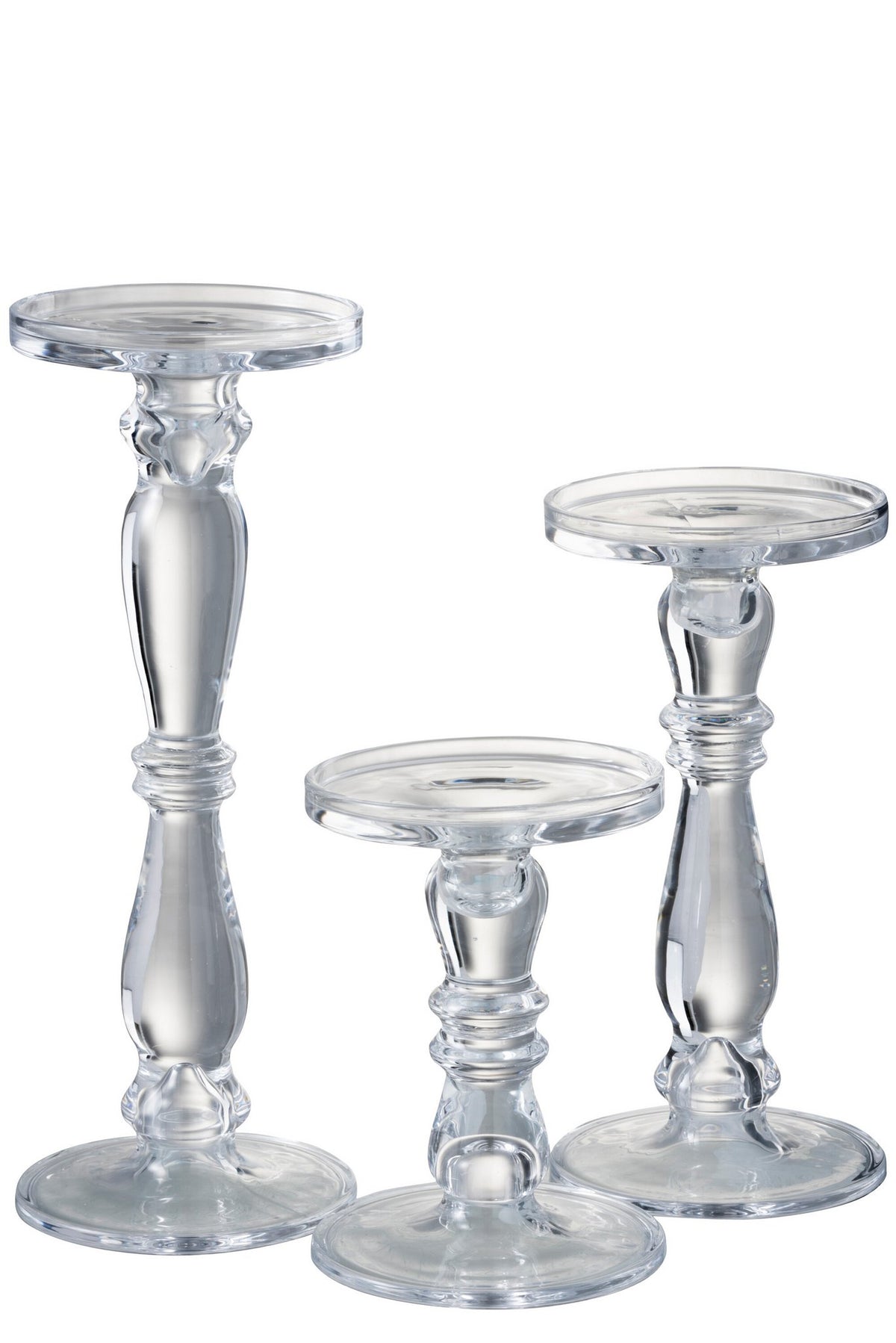 J-Line kandelaar Leti - glas - transparant - large