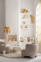 J-Line Zetel 1-Zit Gebreid Tex/Ht Wit