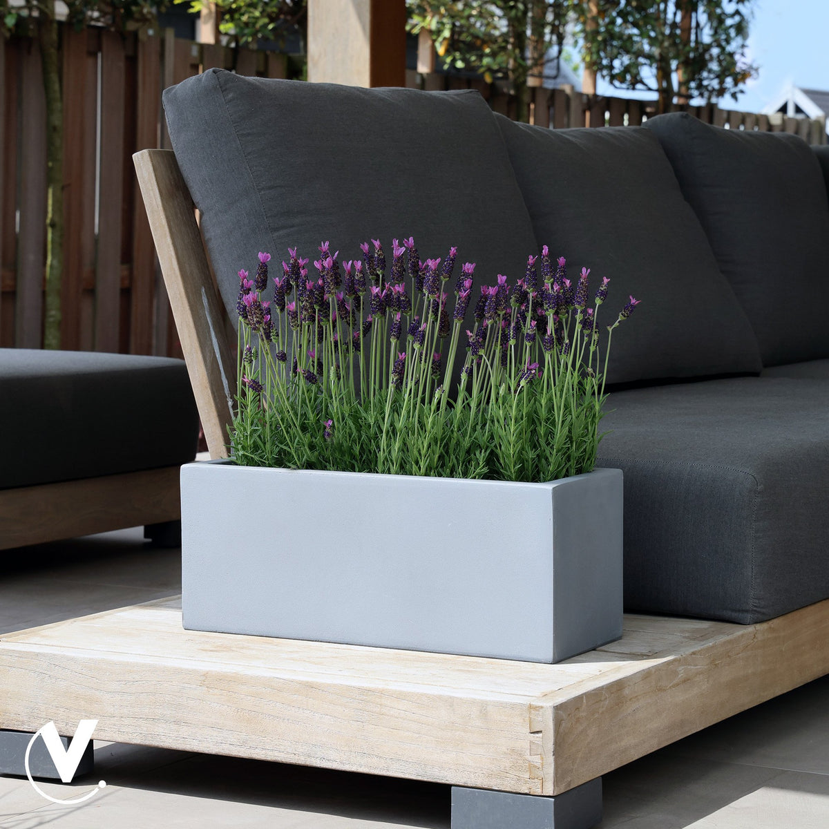 Plantenbak - Virginia grey (set van 2 stuks)