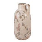 Decoratie Kan Ø 13x25 cm Beige Roze Keramiek Bloemen Schenkkan