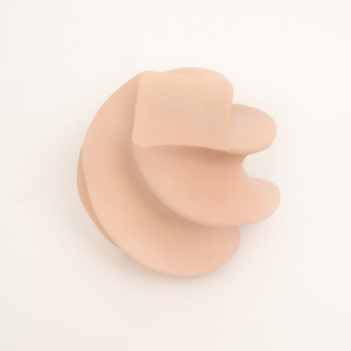 Abstract aluminium decorobject – beige gepoedercoat