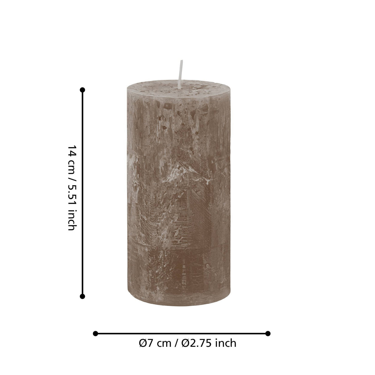 Kaars Glenbarr Bruin 7x14cm