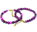 Galaxy parelarmband fuchsia