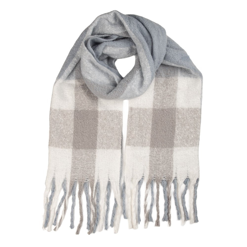 Wintersjaal Dames 50x210 cm Grijs Textiel