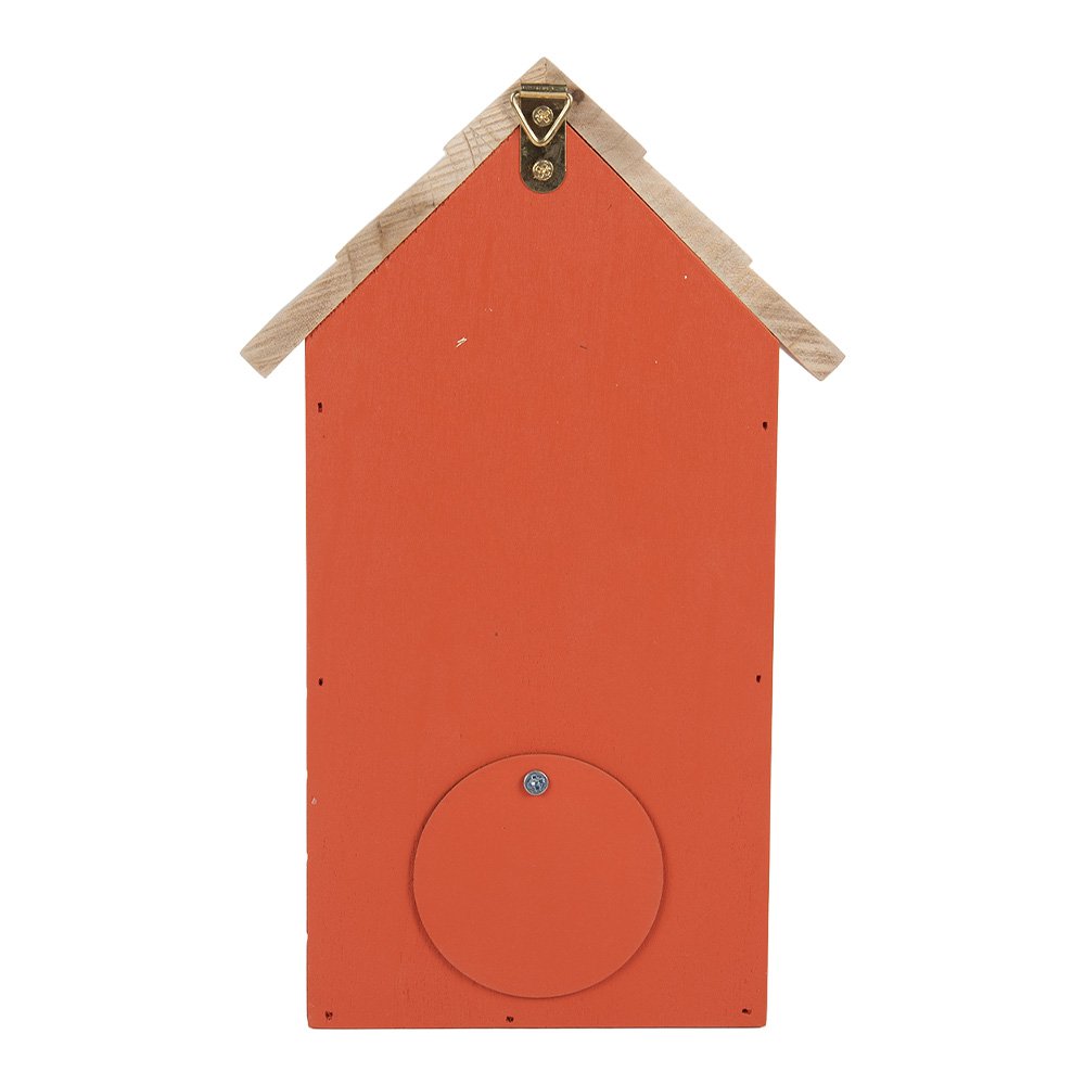 Decoratie Vogelhuis 15x10x22 cm Rood Hout