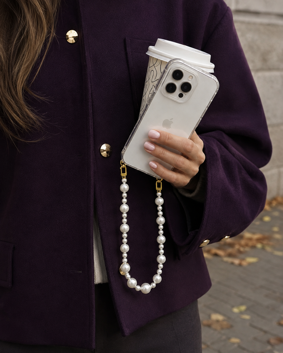 Sabine Pearl Korte Telefoonketen