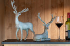 J-Line decoratie Hert Wandelend - polyresin - grijsblauw
