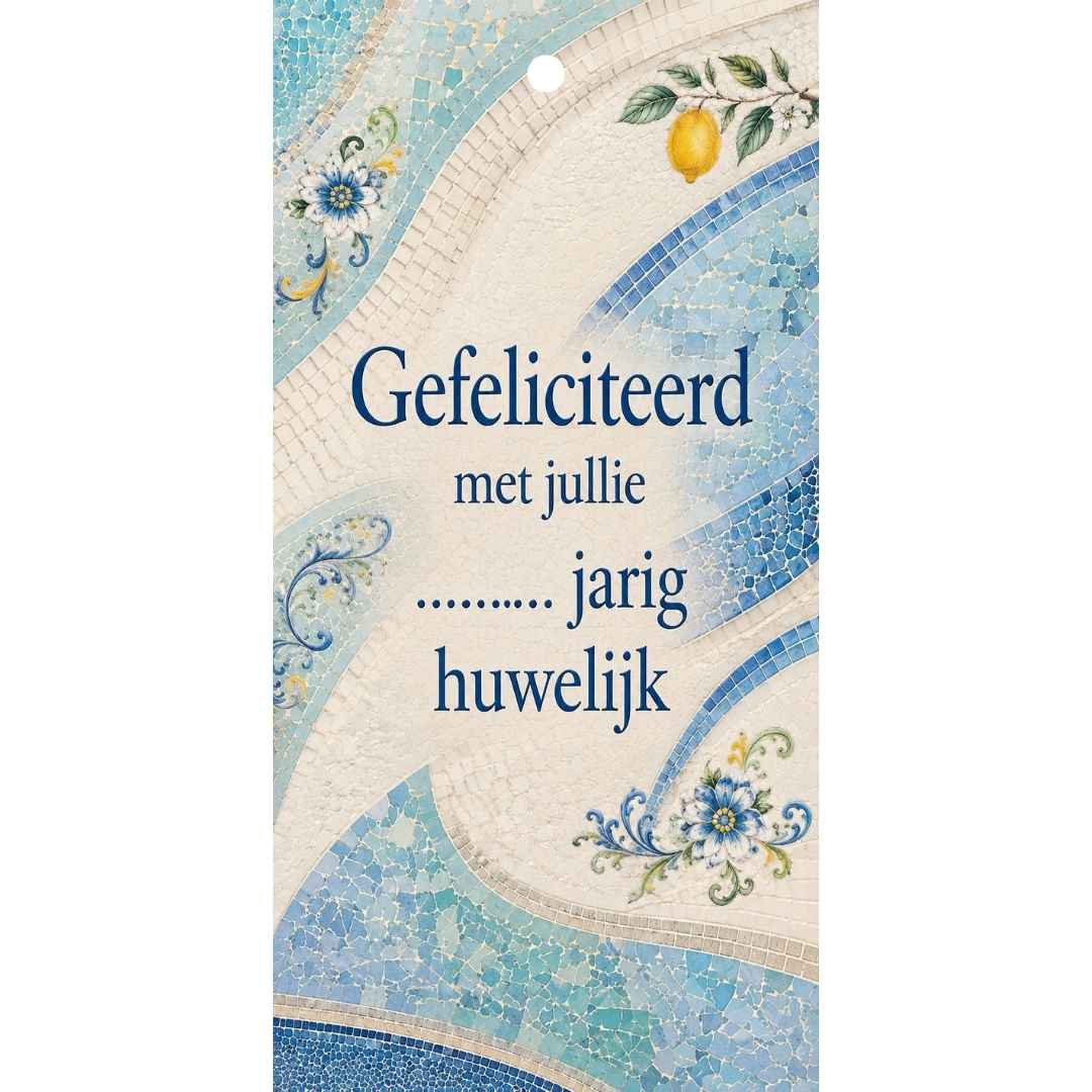Cadeaukaartje - "Gefeliciteerd Met Jullie ... Jarig Huwelijk" - 20 Stuks