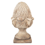 Decoratie Ornament Dennenappel 27x27x45 cm Beige Keramiek
