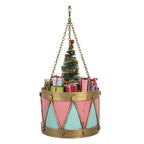Decoratie Beeld Trommel Ø 17x25/37 cm Roze Blauw Metaal