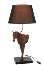 J-Line tafellamp Paardenvoorkant - polyresin - donkerbruin