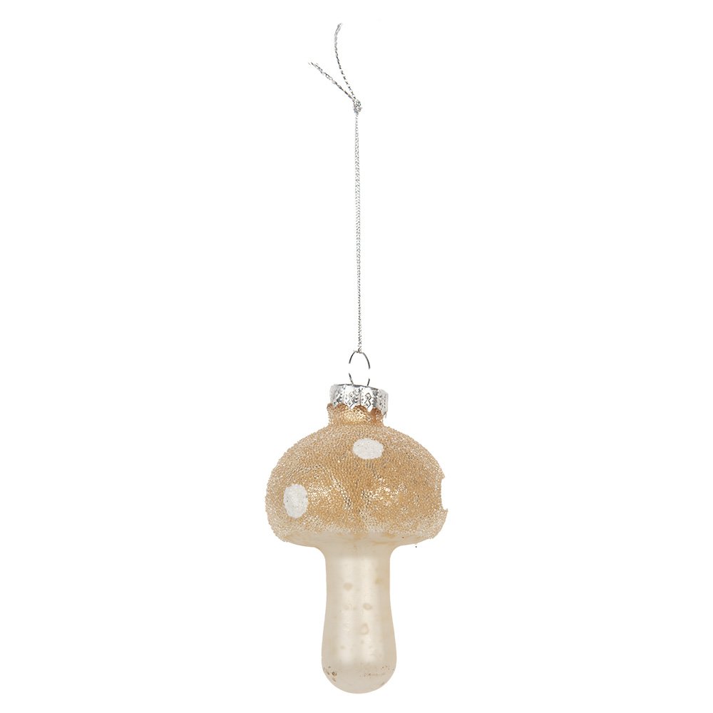 Kersthanger Ø 4x8 cm Beige Glas