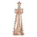 Kerstdecoratie Beeld Kerstboom 28x27x75 cm Wit Keramiek