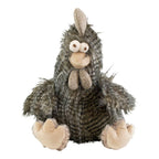 Knuffel langhaar haan grijs 29cm