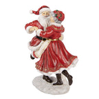 Kerstdecoratie Beeld Kerstman 19x11x23 cm Rood Kunststof