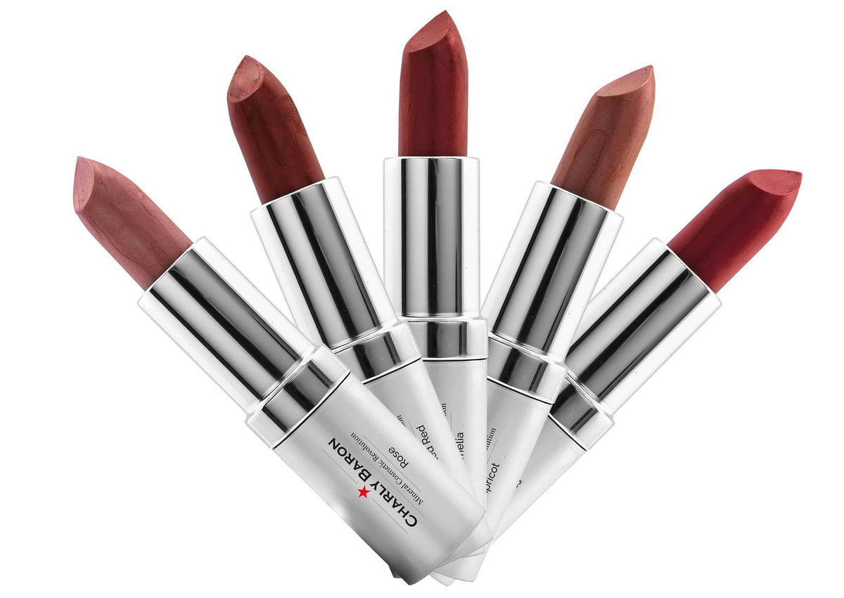 Natuurlijke en organische satijngevoelige lippenstiften | minerale veganistische make-up redlips