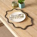 Houtskooljute placemat – geschulpte rand – decor voor tafeldecoratie