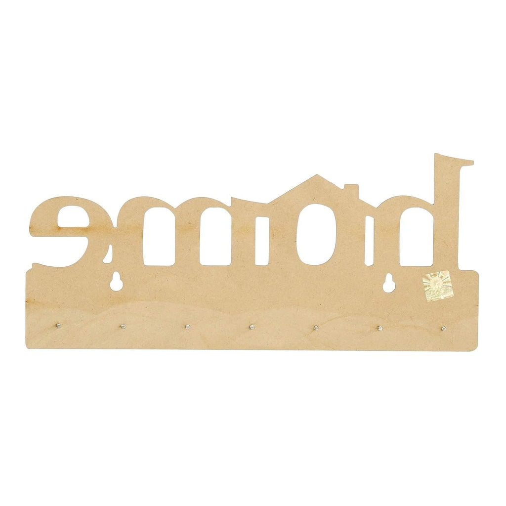 Houten Sleutelhouder – 7 Haken – 29x13,5x0,4 cm (Bruin)
