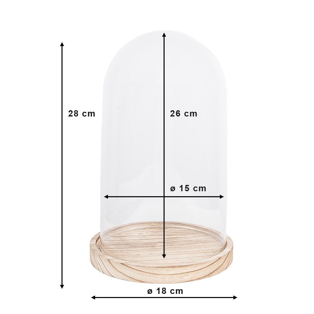 Stolp Ø 18x28 cm Glas Glazen Stolp