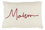 J-Line kussen Maison - polyester/acryl - rood/wit