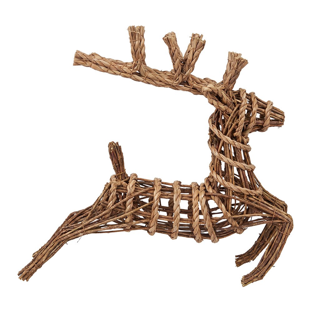 Decoratie Beeld Hert Bruin Rotan Decoratie Beeld