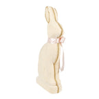 Decoratie Beeld Konijn 22x8x41 cm Beige Textiel
