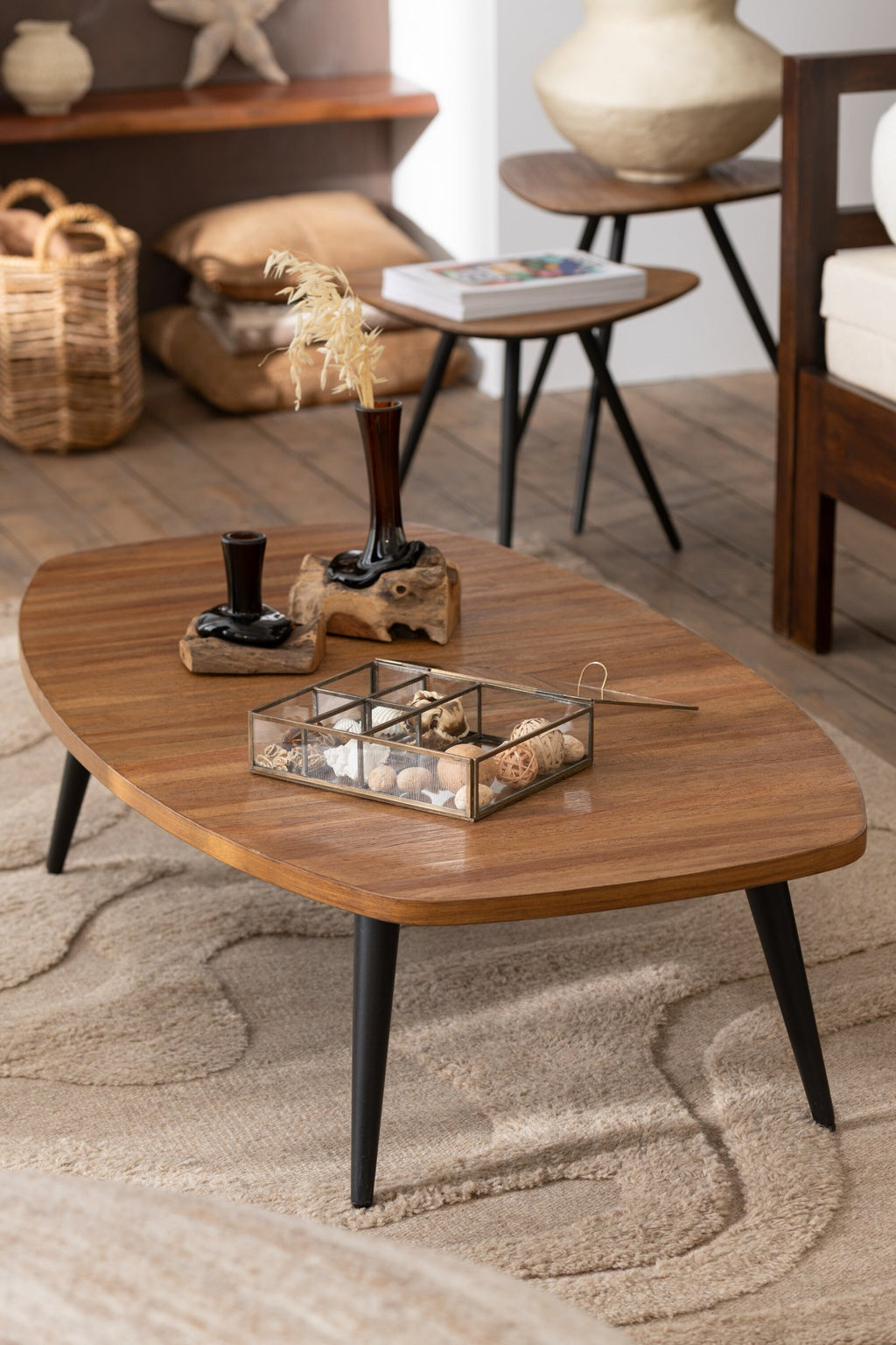 J-Line Salontafel Rechthoekig Gerecycleerd Teak Naturel